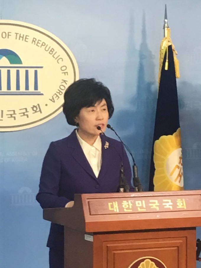 21일 국회 정론관에서 기자회견 중인 박영아 KISTEP 원장 - 전승민 기자 제공